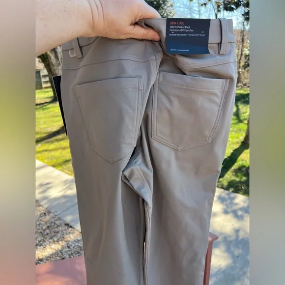 Lululemon ABC Slim Fit 5 Pkt Pant Sz 28 Warpstreme Warm Ash Gray